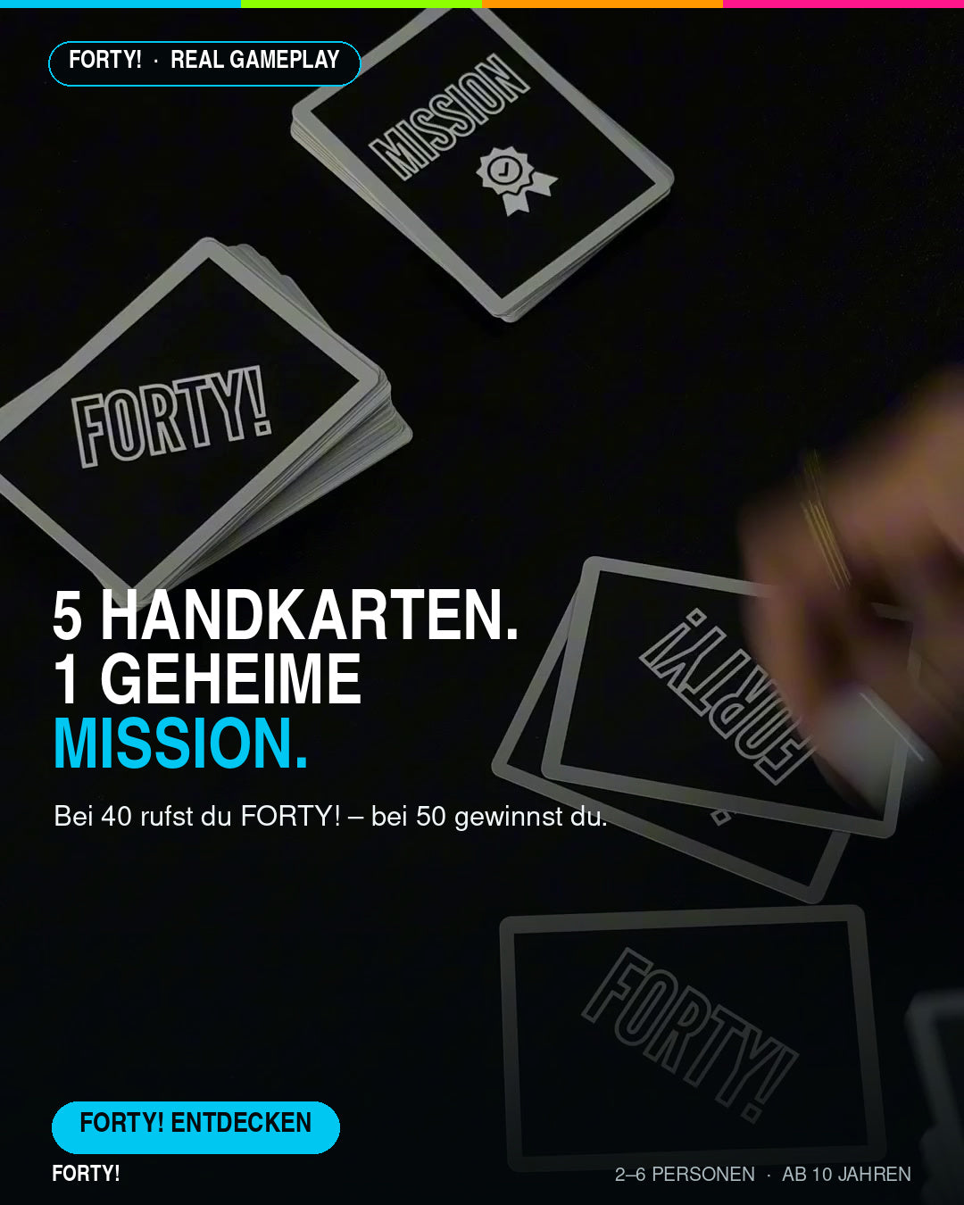 FORTY! Spielregeln einfach erklärt: Anleitung, Missionen & Strategietipps